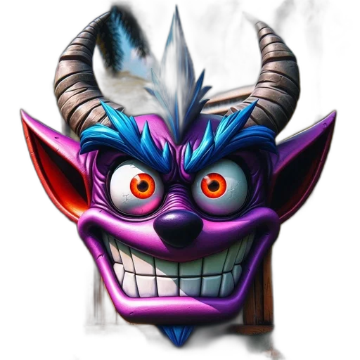 dragon, mask, face, staff, fantasy art, concept art, 3d render, pixel art transparent PNG cut-out