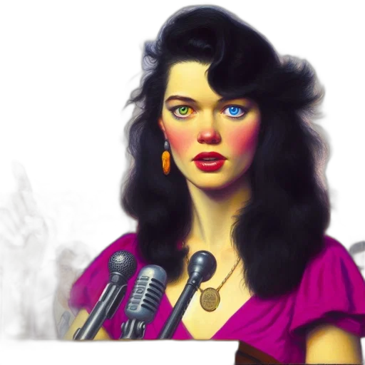 photorealistic, cartoon, concept art, comic book art, woman, vivid, eyes, red transparent PNG cut-out