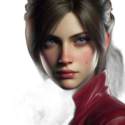 face, photorealistic, concept art, fantasy art, comic book art, red, woman, long transparent PNG cut-out