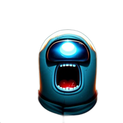 robot, creature, animal, face, 3d render, concept art, photorealistic, outer space transparent PNG cut-out