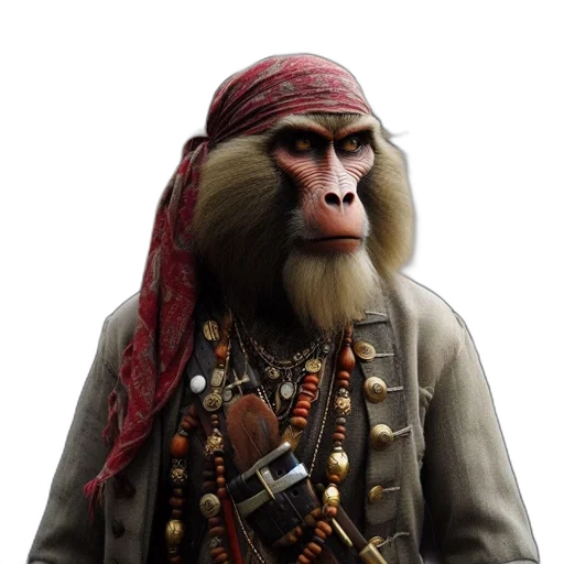 animal, concept art, 3d render, photorealistic, fantasy art, realistic, depiction, primate transparent PNG cut-out