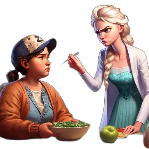 food, concept art, pixel art, comic book art, fantasy art, forest, animated, scene transparent PNG cut-out