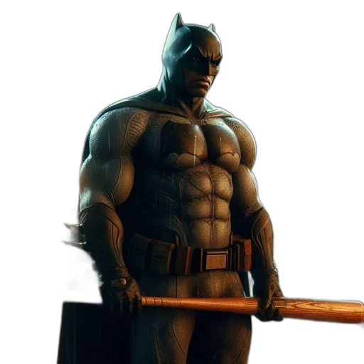 weapon, sword, concept art, comic book art, 3d render, photorealistic, batman, stands transparent PNG cut-out