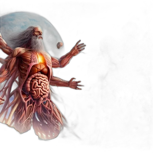 creature, hair, concept art, fantasy art, 3d render, photorealistic, underwater, cosmic transparent PNG cut-out