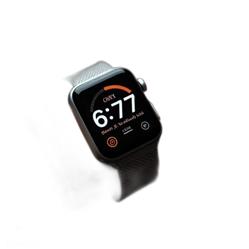 3d render, close-up, person, wrist, wearing, smartwatch, digital, display transparent PNG cut-out