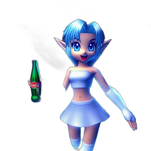 bottle, dress, staff, weapon, 3d render, concept art, pixel art, fantasy art transparent PNG cut-out