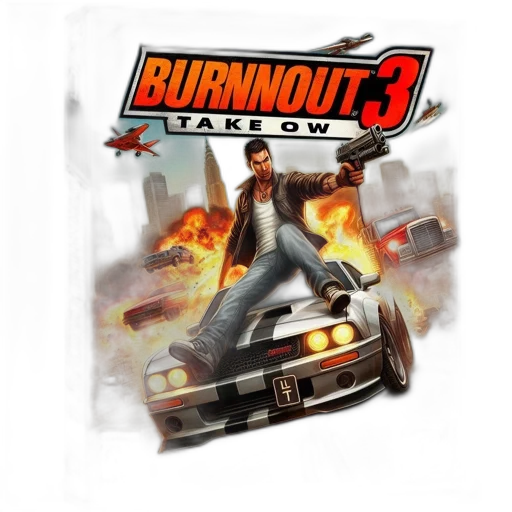 concept art, ps3, game, cover, man, rides, speeding, car transparent PNG cut-out