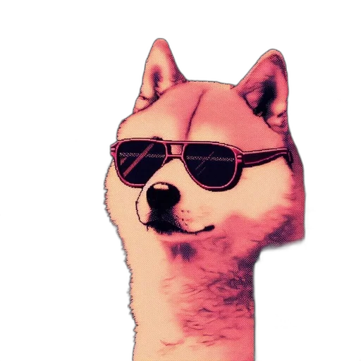 animal, staff, jacket, face, vaporwave, 3d render, watercolor, cartoon transparent PNG cut-out