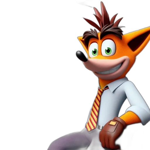 staff, animal, 3d render, concept art, cartoon, photorealistic, anthropomorphic, fox transparent PNG cut-out