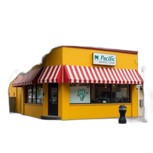 food, building, staff, 3d render, photorealistic, pastel, green, yellow transparent PNG cut-out