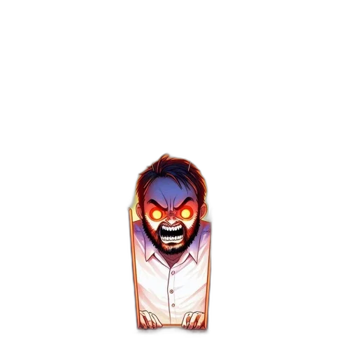 mask, staff, face, creature, pixel art, comic book art, cartoon, concept art transparent PNG cut-out