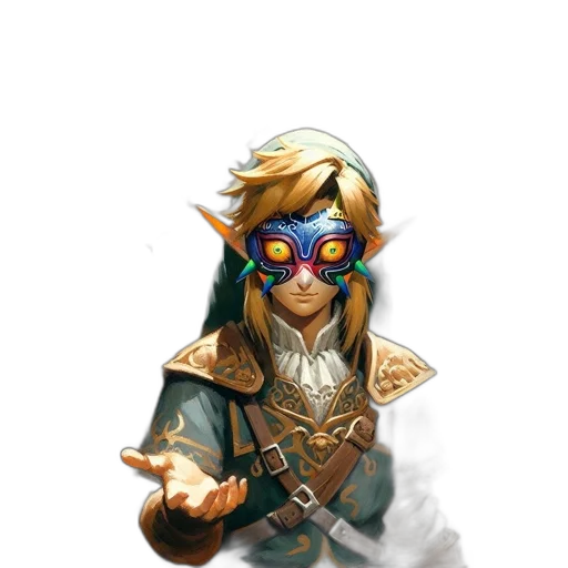 mask, staff, weapon, face, concept art, fantasy art, pixel art, 3d render transparent PNG cut-out