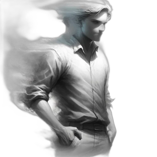 staff, face, jacket, hat, concept art, fantasy art, comic book art, photorealistic transparent PNG cut-out