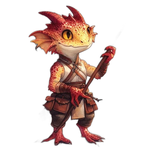 dragon, staff, sword, fantasy art, concept art, pixel art, 3d render, anthropomorphic transparent PNG cut-out