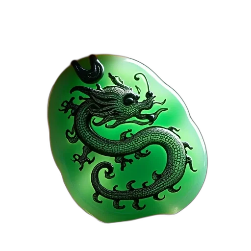dragon, jewelry, fantasy art, photorealistic, 3d render, concept art, green, close-up transparent PNG cut-out