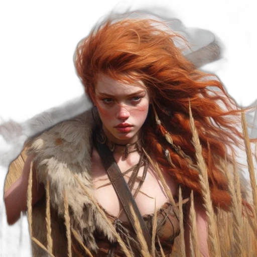 hair, face, creature, jewelry, fantasy art, photorealistic, concept art, comic book art transparent PNG cut-out