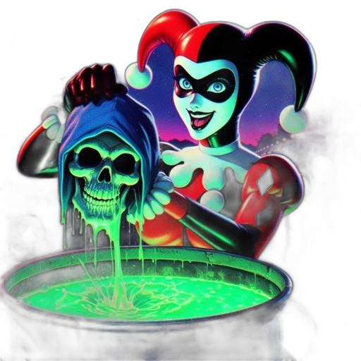 concept art, comic book art, pixel art, 3d render, neon lights, underwater, neon, carnival transparent PNG cut-out