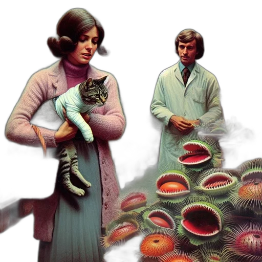 food, concept art, outer space, underwater, fire, woman, pink, sweater transparent PNG cut-out