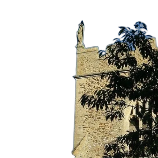 tree, building, crown, staff, photorealistic, 3d render, concept art, city street transparent PNG cut-out