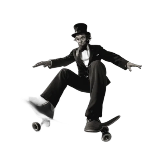 staff, concept art, 3d render, photorealistic, man, formal, attire, skateboards transparent PNG cut-out