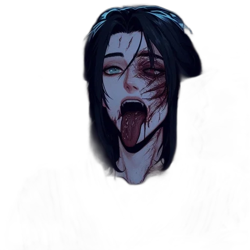 face, mask, creature, concept art, anime, pixel art, cartoon, dark transparent PNG cut-out