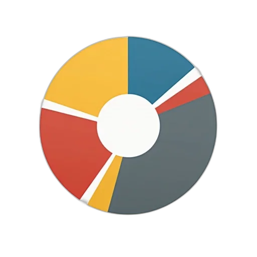 colorful, dark, monochrome, earth tones, pie, chart, showing, percentages transparent PNG cut-out