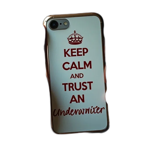 keep, calm, trust, underwriter, iphone, tough, case transparent PNG cut-out
