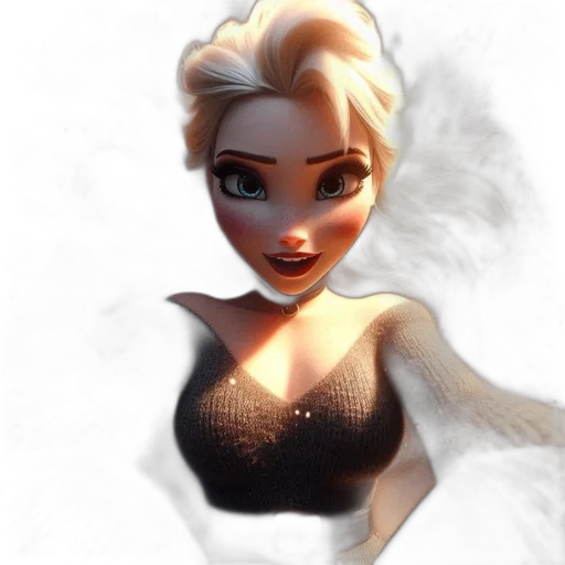 dress, face, 3d render, fantasy art, concept art, cartoon, female, character transparent PNG cut-out