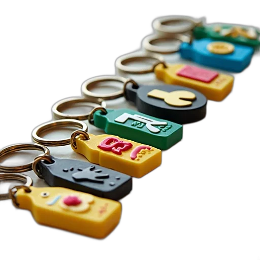 jewelry, 3d render, collection, colorful, keychains, arranged, surface, made transparent PNG cut-out