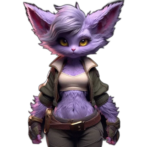 staff, jacket, animal, creature, concept art, fantasy art, 3d render, pixel art transparent PNG cut-out
