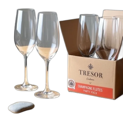 set, four, wine, glasses, displayed, wooden, table, clear transparent PNG cut-out