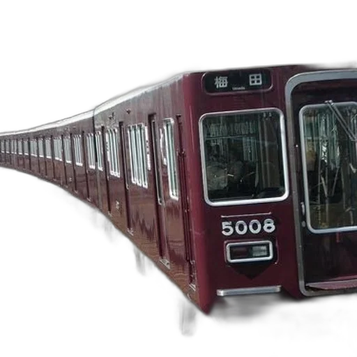 car, 3d render, photorealistic, concept art, maroon, train, number, 5008 transparent PNG cut-out
