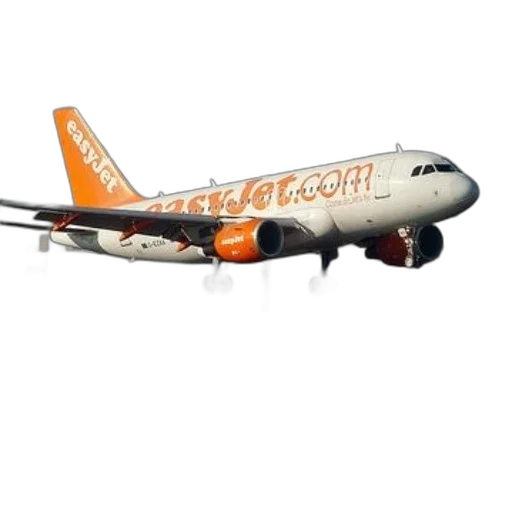 staff, 3d render, photorealistic, easyjet, airplane, taking, off, airport transparent PNG cut-out