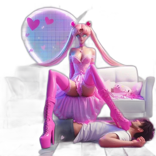 furniture, weapon, robot, umbrella, vaporwave, concept art, cyberpunk, pixel art transparent PNG cut-out