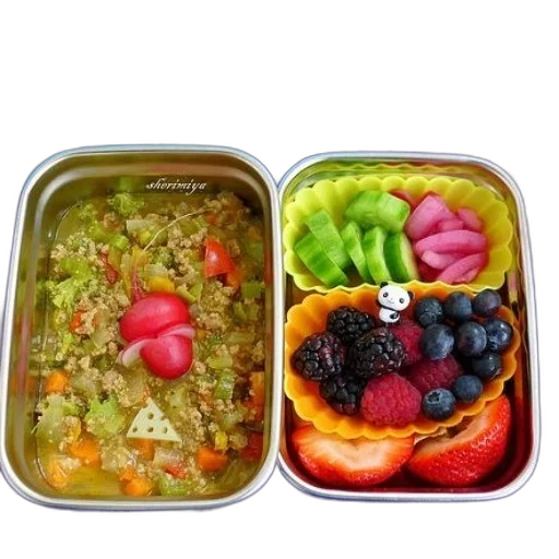 food, colorful, neon, bento, box, variety, fruits, vegetables transparent PNG cut-out