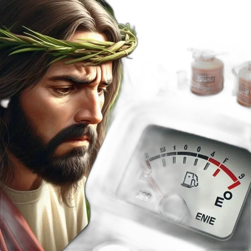 photorealistic, concept art, man, crown, thorns, gazes, near-full, gas transparent PNG cut-out