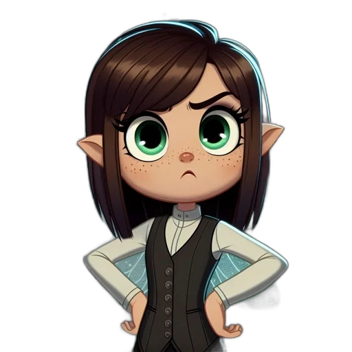 staff, face, concept art, fantasy art, cartoon, pixel art, animated, fairy-like transparent PNG cut-out