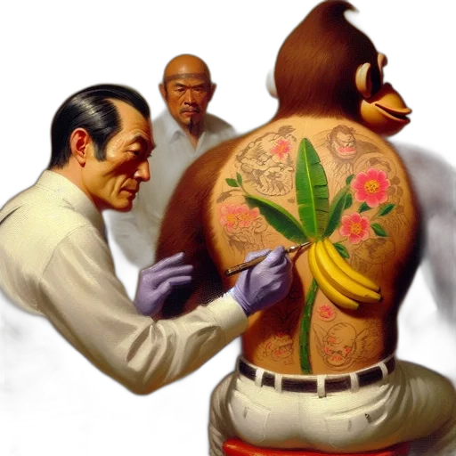 photorealistic, fire, artist, paints, detailed, tattoo, design, life-sized transparent PNG cut-out