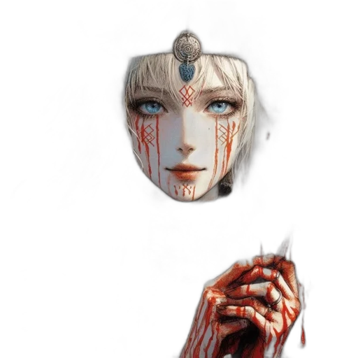 mask, face, crown, jewelry, concept art, fantasy art, anime, pixel art transparent PNG cut-out