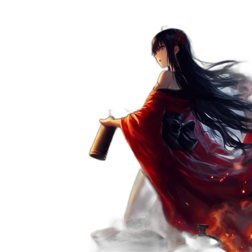 dress, sword, weapon, dragon, fantasy art, concept art, anime, photorealistic transparent PNG cut-out