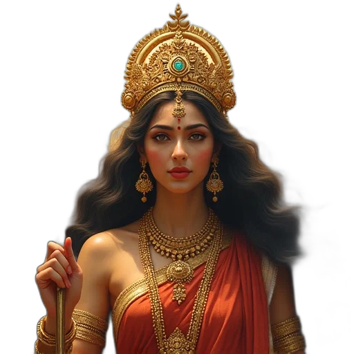 jewelry, crown, staff, fantasy art transparent PNG cut-out