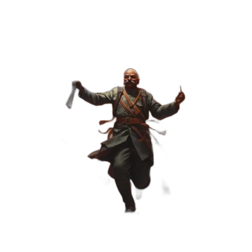staff, weapon, jacket, creature, concept art, 3d render, pixel art, fantasy art transparent PNG cut-out
