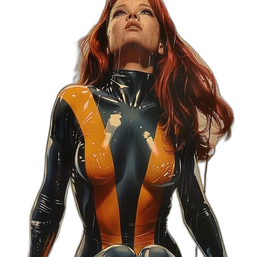 jacket, dress, robot, comic book art, concept art, fantasy art, photorealistic, golden transparent PNG cut-out