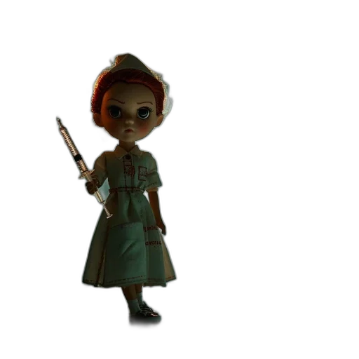 staff, dress, weapon, 3d render, concept art, photorealistic, cartoon, green transparent PNG cut-out