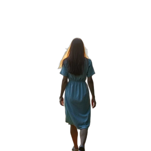 dress, staff, hair, face, 3d render, concept art, photorealistic, oil painting transparent PNG cut-out