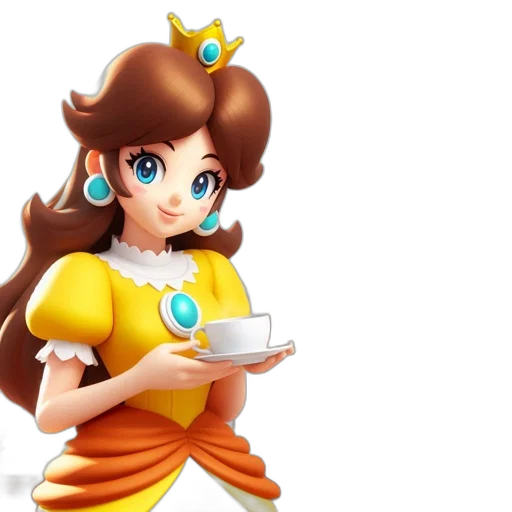 dress, crown, staff, jewelry, 3d render, concept art, pixel art, fantasy art transparent PNG cut-out