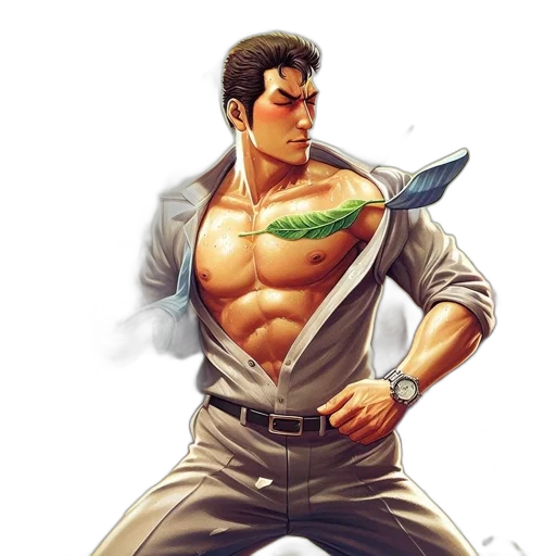 sword, staff, weapon, comic book art, concept art, fantasy art, anime, green transparent PNG cut-out