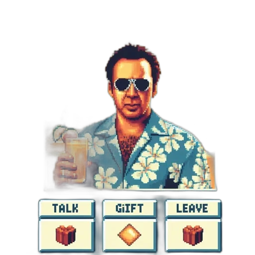 jacket, robot, weapon, staff, pixel art, concept art, vaporwave, cyberpunk transparent PNG cut-out