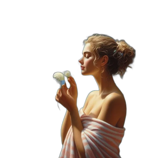dress, jewelry, face, mask, oil painting, photorealistic, concept art, fantasy art transparent PNG cut-out