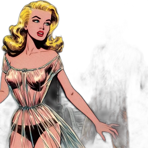 dress, comic book art, concept art, cartoon, fantasy art, earth tones, illuminated, gothic transparent PNG cut-out